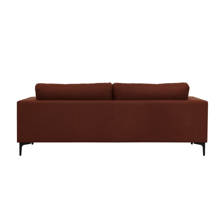 VENTURE DESIGN Bolero 3 pers. sofa - rust polyester og sort metal