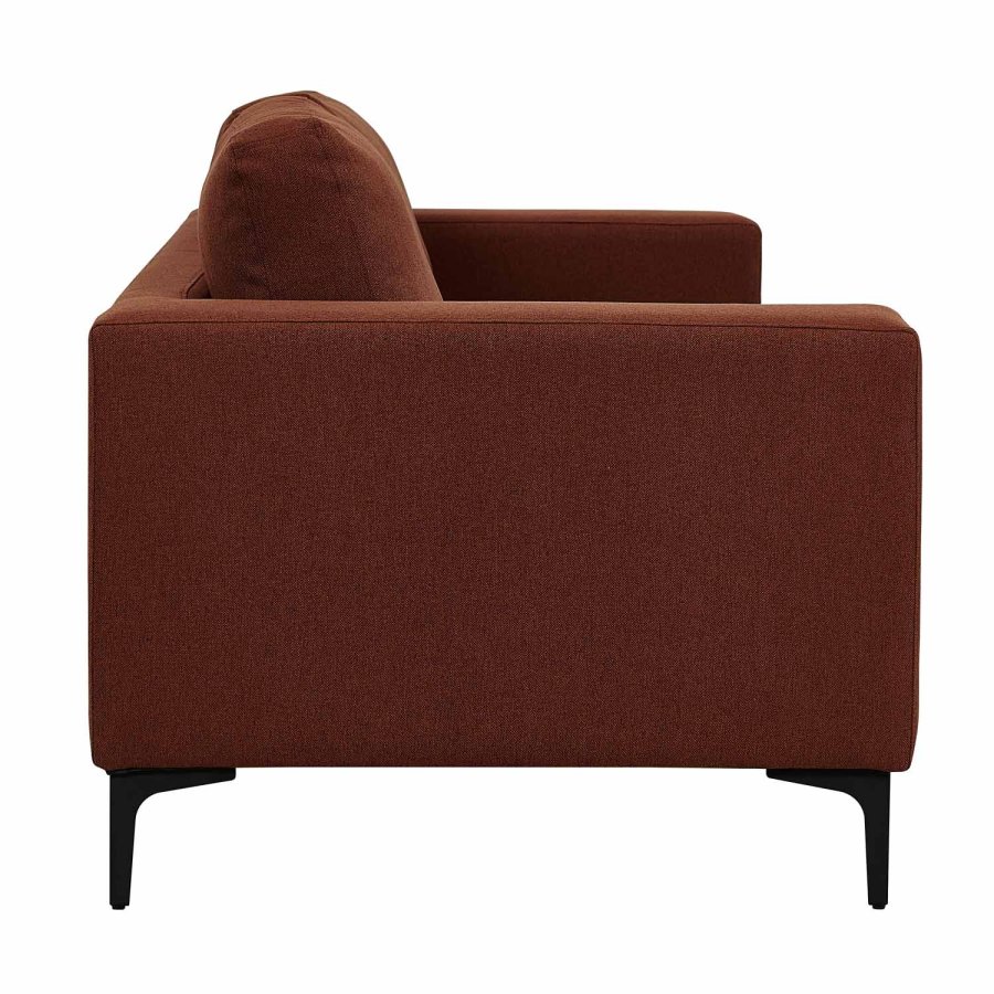 VENTURE DESIGN Bolero 3 pers. sofa - rust polyester og sort metal