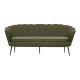 VENTURE DESIGN Calais 3 personers sofa - grn polyester og sort metal