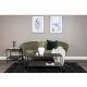 VENTURE DESIGN Calais 3 personers sofa - grn polyester og sort metal