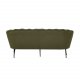 VENTURE DESIGN Calais 3 personers sofa - grn polyester og sort metal