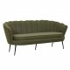 VENTURE DESIGN Calais 3 personers sofa - grn polyester og sort metal