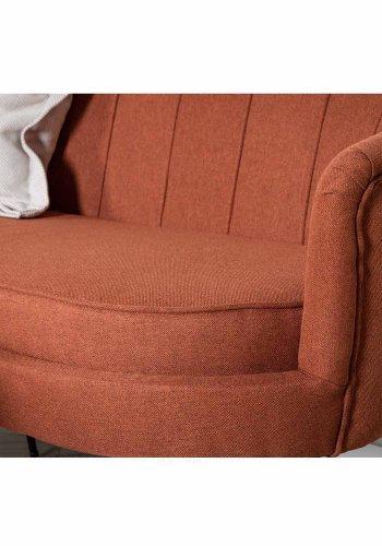 VENTURE DESIGN Calais 3 personers sofa - rust polyester og sort metal
