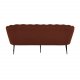 VENTURE DESIGN Calais 3 personers sofa - rust polyester og sort metal