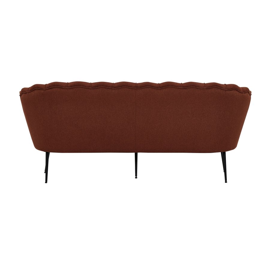 VENTURE DESIGN Calais 3 personers sofa - rust polyester og sort metal