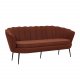 VENTURE DESIGN Calais 3 personers sofa - rust polyester og sort metal