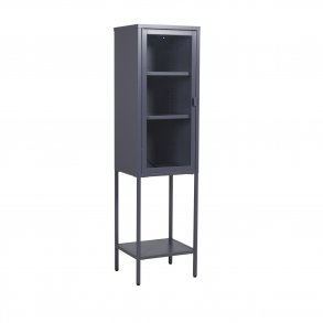 VENTURE DESIGN High Thin skab, m. 1 lge og 3 hylder - glas og gr stl