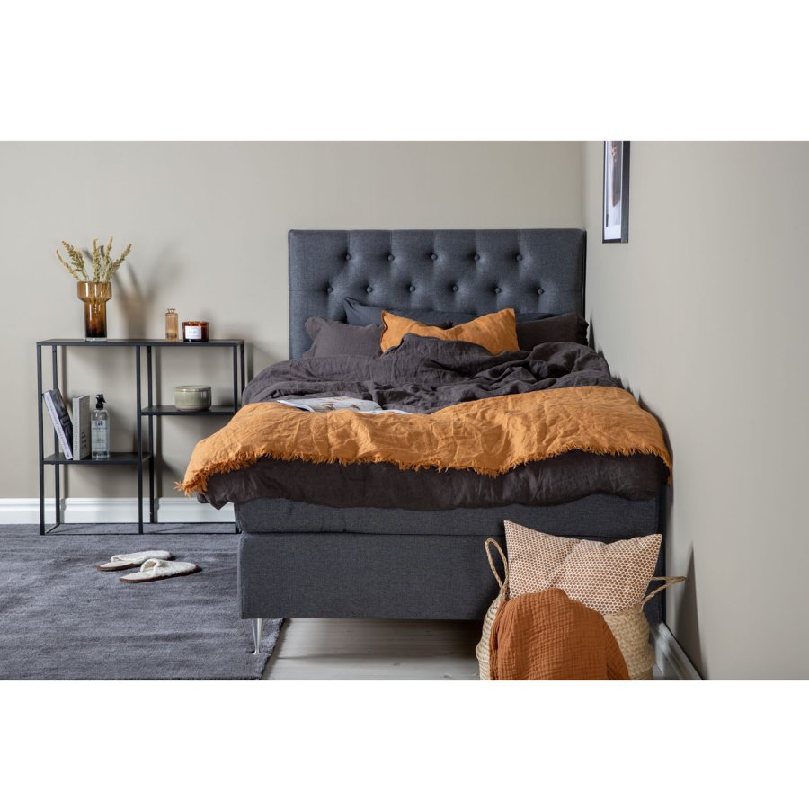 VENTURE DESIGN Furuvik sengegavl - mrkegr polyester (B:120)