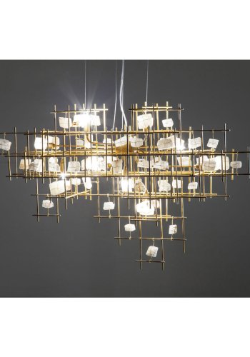 KARE DESIGN Stone Mobile loftlampe - guld stl og hvide sten