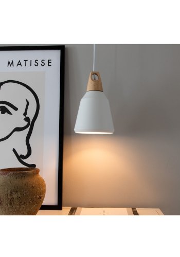 VENTURE DESIGN Nao loftlampe - natur tr og hvid aluminium