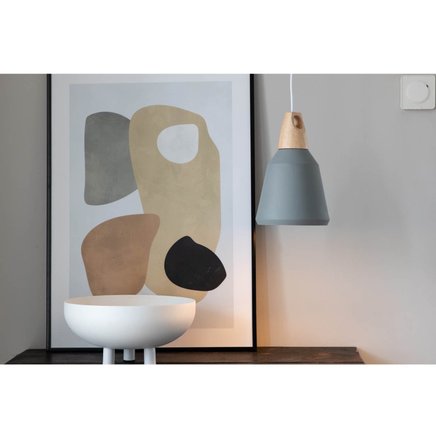 VENTURE DESIGN Nao loftlampe - natur tr og gr aluminium