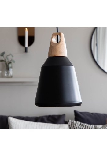 VENTURE DESIGN Nao loftlampe - natur tr og sort aluminium