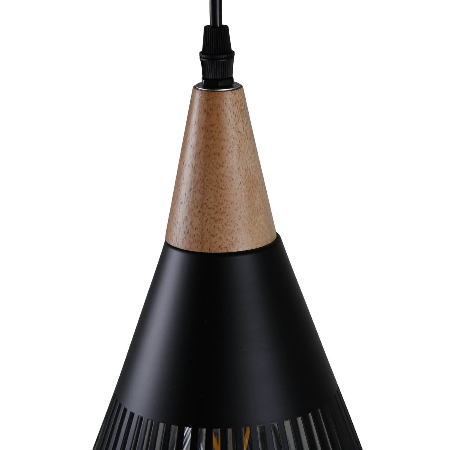 VENTURE DESIGN Gruid loftlampe - natur tr og sort jern
