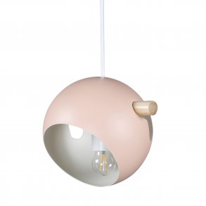VENTURE DESIGN Tubbie loftlampe - natur tr og lyserd jern