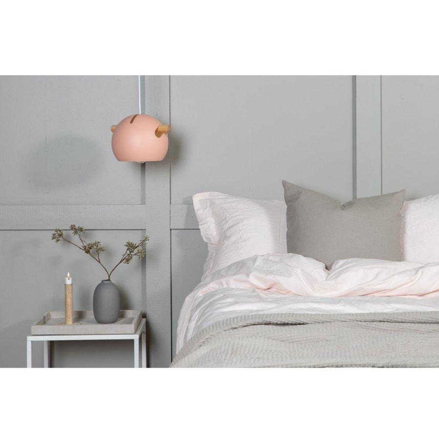 VENTURE DESIGN Tubbie loftlampe - natur tr og lyserd jern