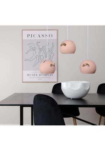 VENTURE DESIGN Tubbie loftlampe - natur tr og lyserd jern