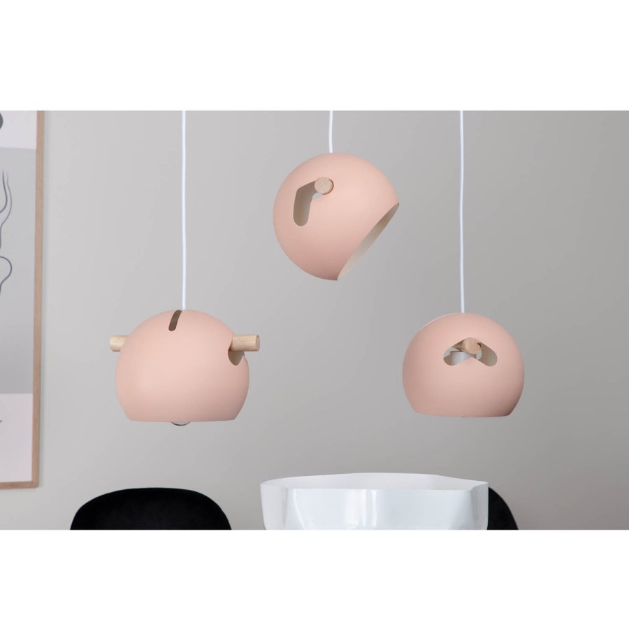 VENTURE DESIGN Tubbie loftlampe - natur tr og lyserd jern
