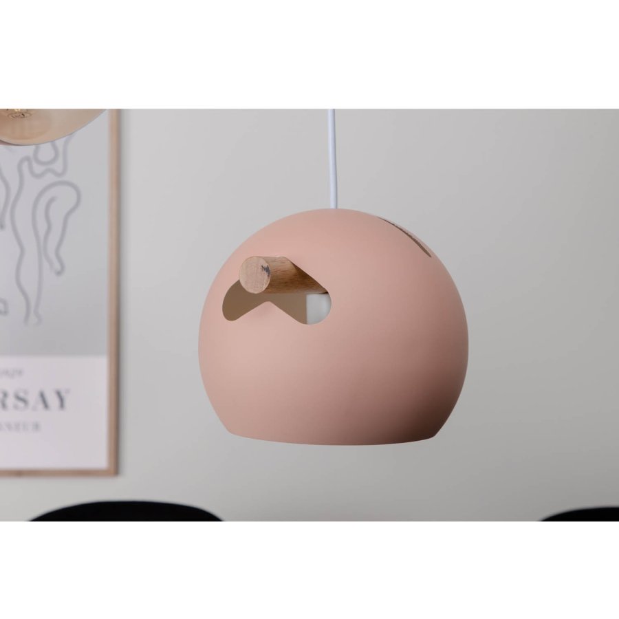 VENTURE DESIGN Tubbie loftlampe - natur tr og lyserd jern