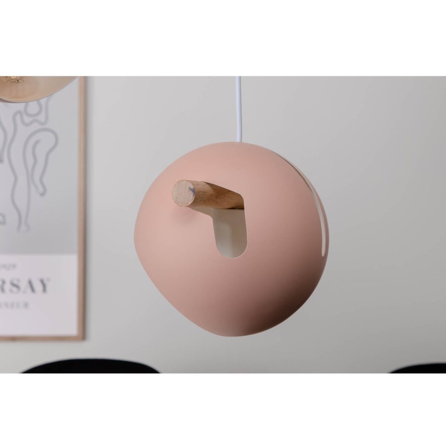 VENTURE DESIGN Tubbie loftlampe - natur tr og lyserd jern