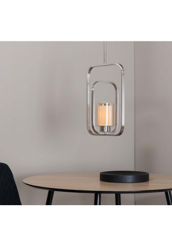 VENTURE DESIGN Aludra loftlampe - glas og slv jern