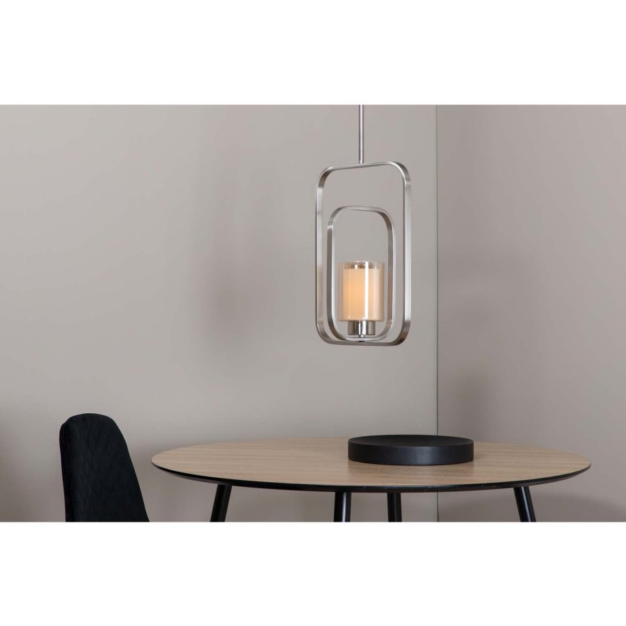 VENTURE DESIGN Aludra loftlampe - glas og slv jern