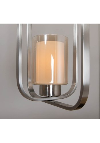 VENTURE DESIGN Aludra loftlampe - glas og slv jern