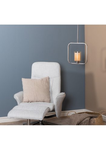 VENTURE DESIGN Aludra loftlampe - glas og slv jern