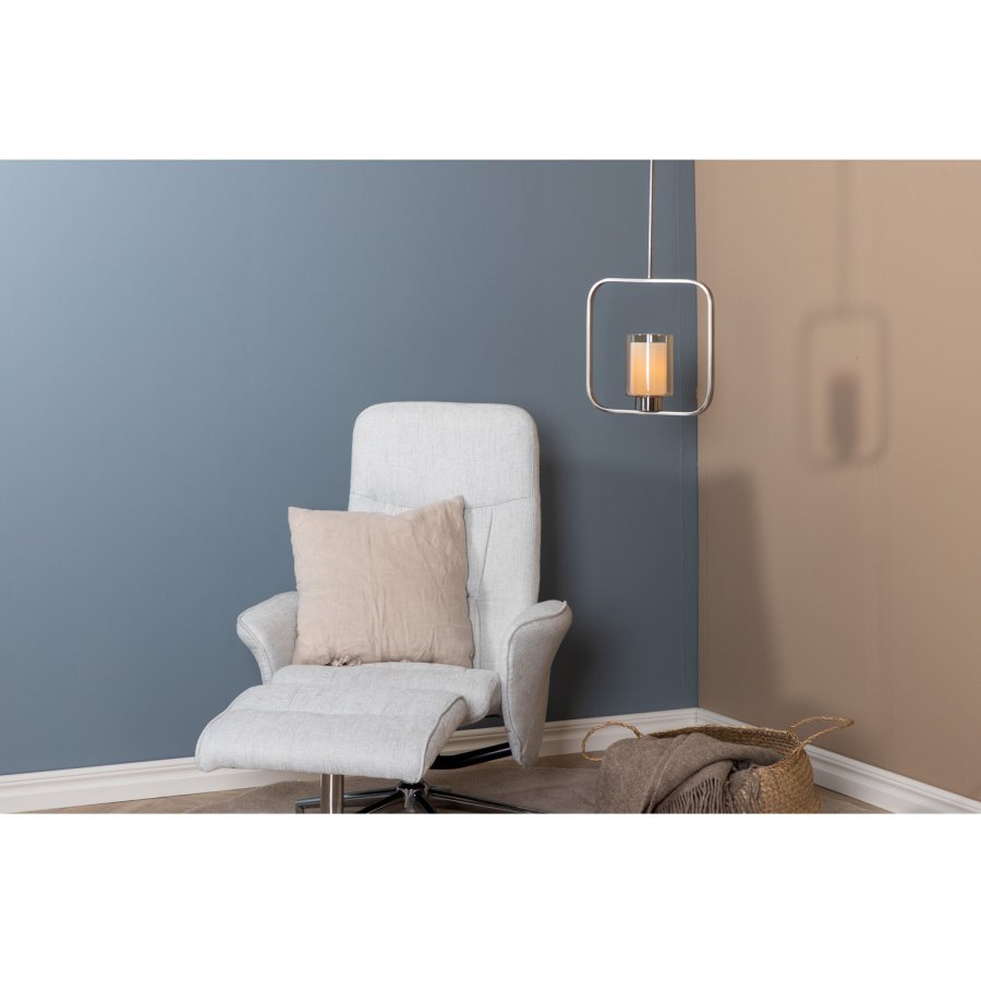 VENTURE DESIGN Aludra loftlampe - glas og slv jern