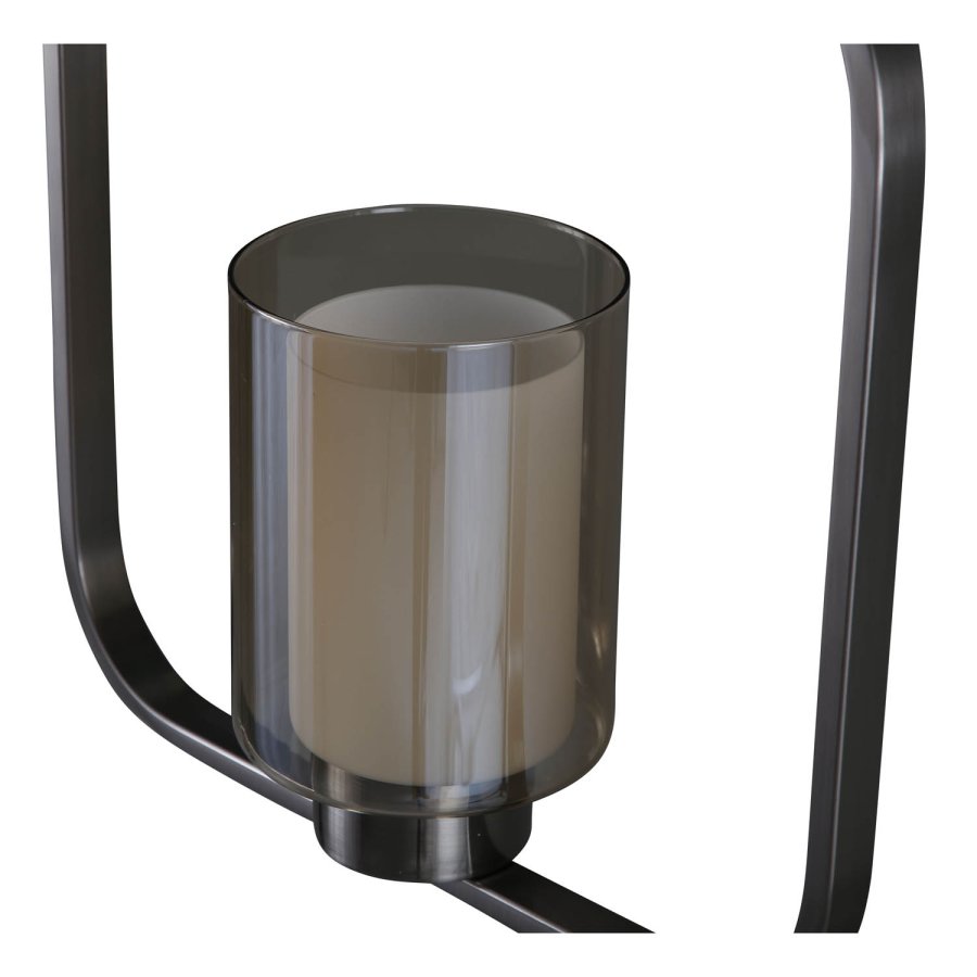 VENTURE DESIGN Aludra loftlampe - glas og slv jern