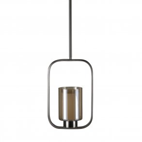 VENTURE DESIGN Aludra loftlampe - glas og slv jern