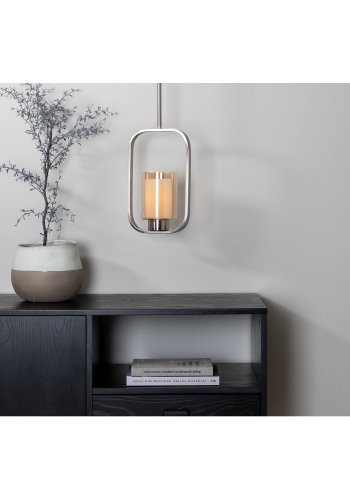 VENTURE DESIGN Aludra loftlampe - glas og slv jern