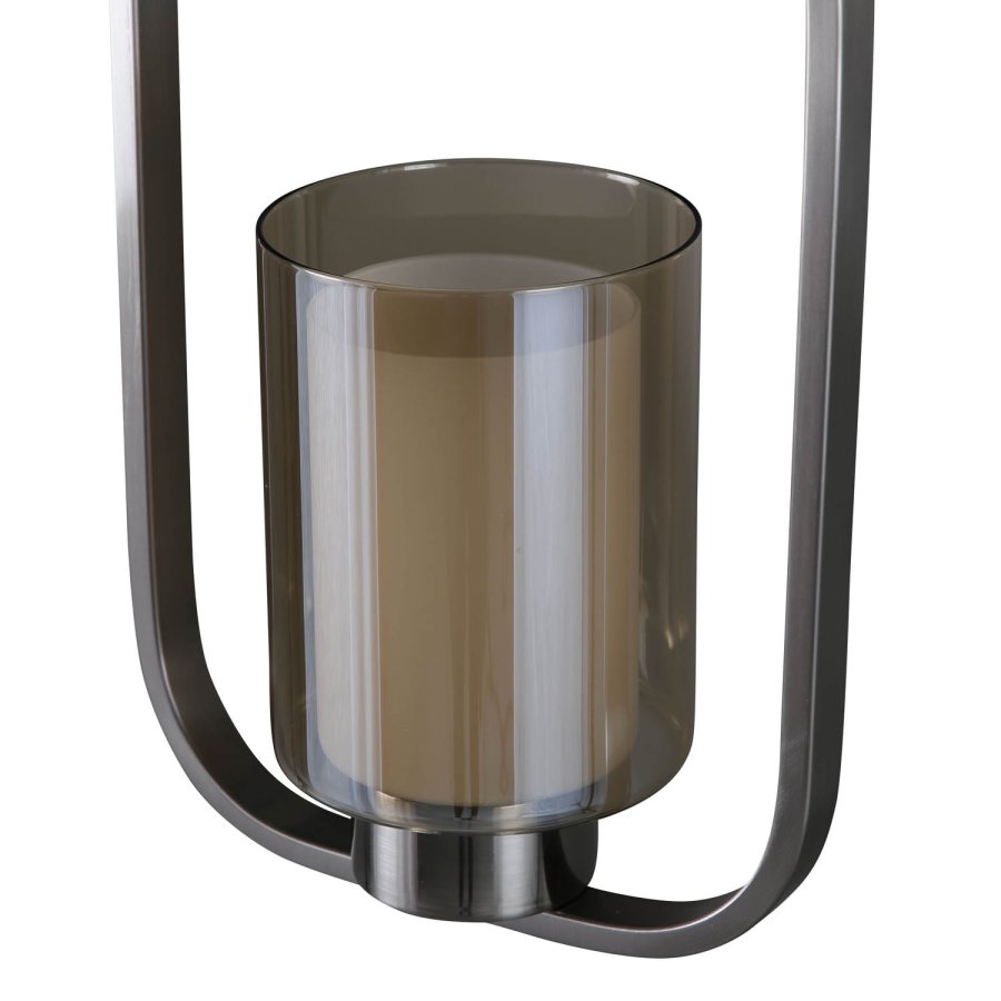 VENTURE DESIGN Aludra loftlampe - glas og slv jern