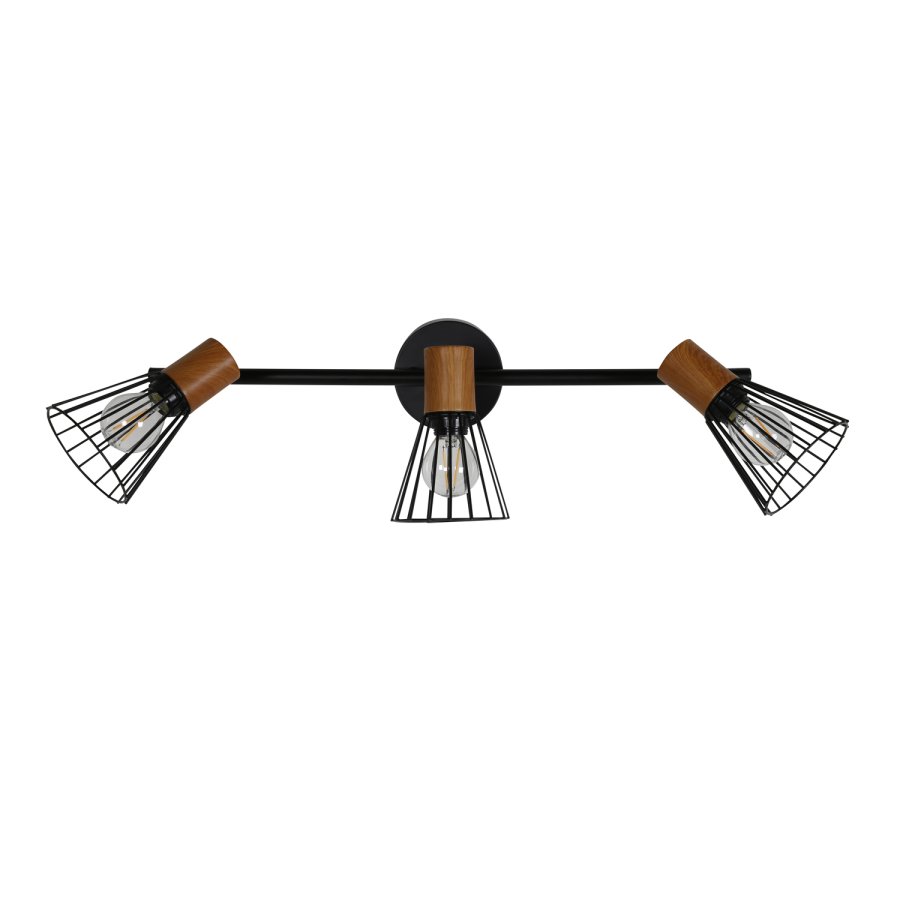 VENTURE DESIGN Atticus vglampe - natur tr og sort jern