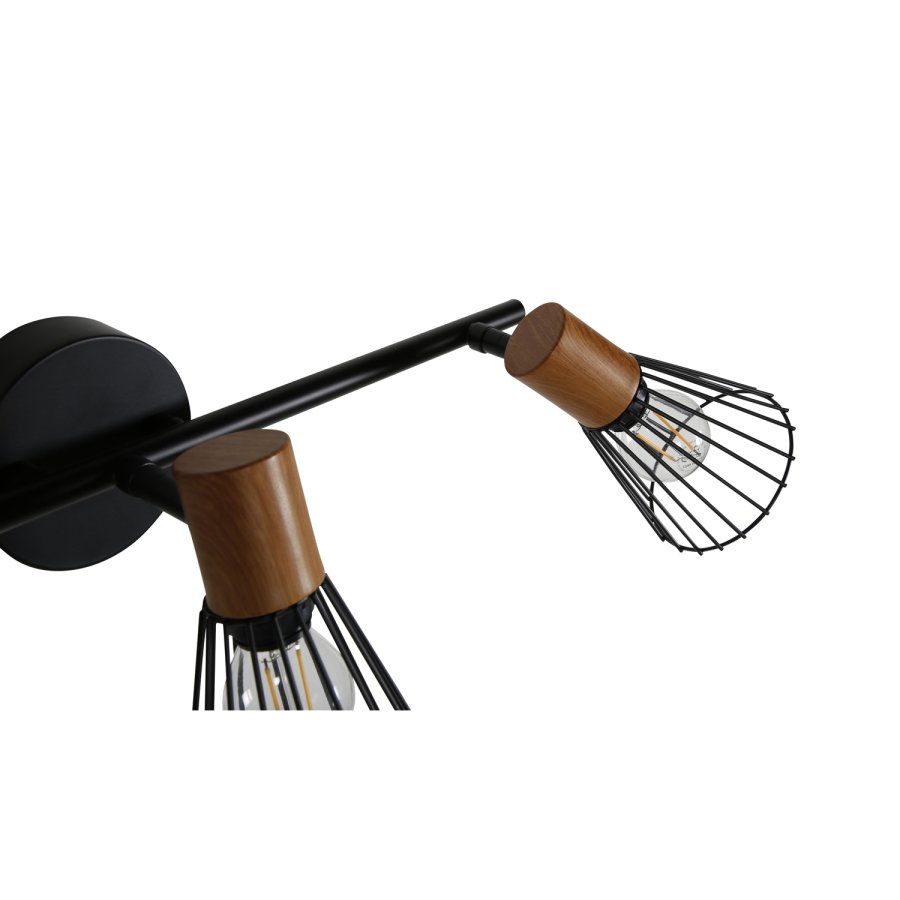 VENTURE DESIGN Atticus vglampe - natur tr og sort jern