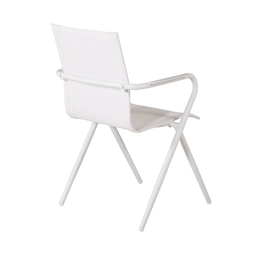 VENTURE DESIGN Alina havestol, m. armln - hvid textilene og aluminium