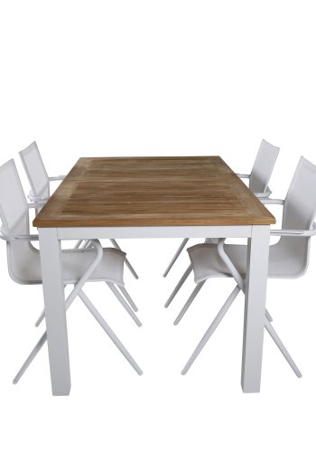 VENTURE DESIGN Alina havestol, m. armln - hvid textilene og aluminium