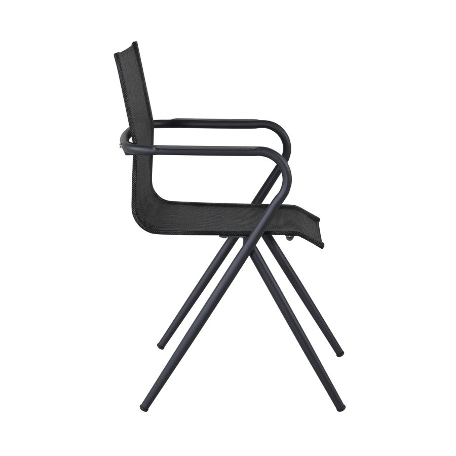 VENTURE DESIGN Alina havestol, m. armln - sort textilene og aluminium