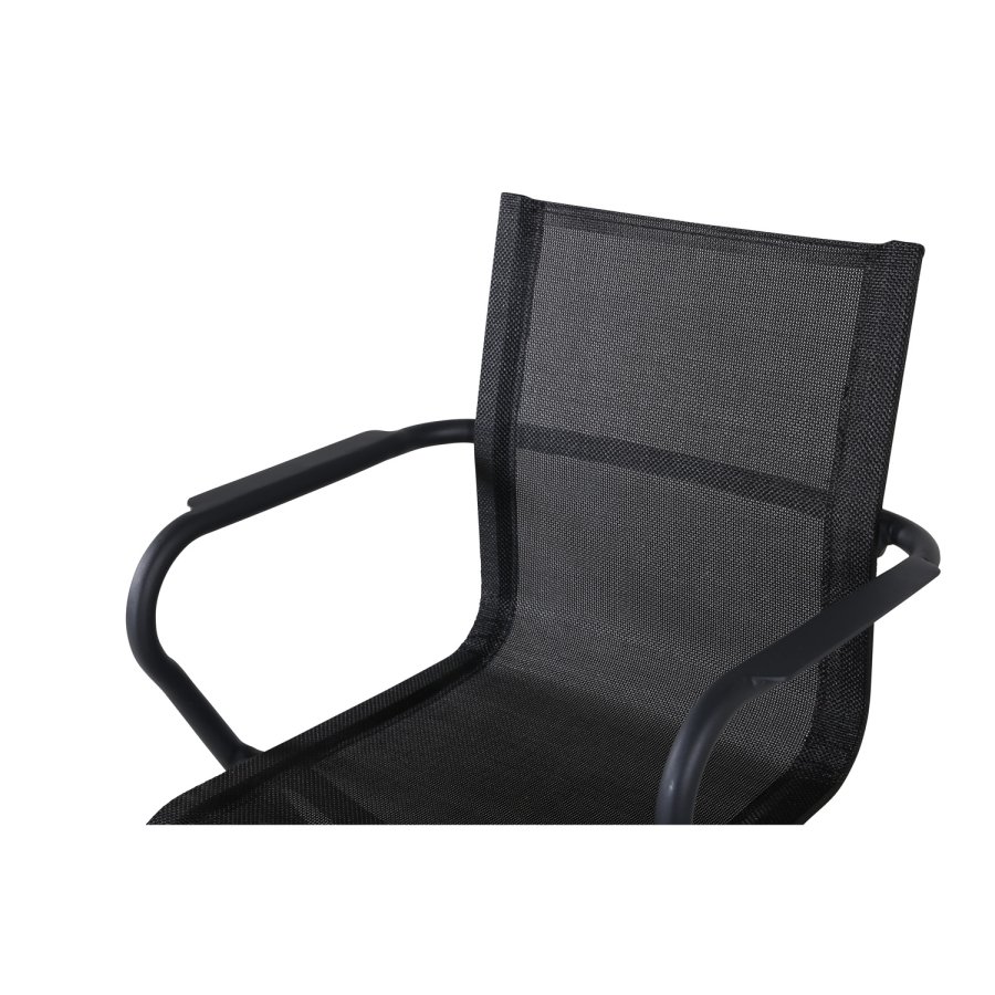 VENTURE DESIGN Alina havestol, m. armln - sort textilene og aluminium