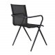 VENTURE DESIGN Alina havestol, m. armln - sort textilene og aluminium
