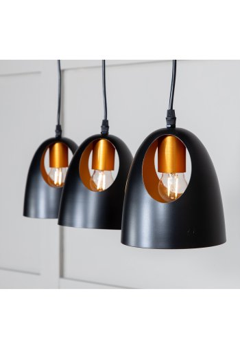 VENTURE DESIGN Elda loftlampe - kobber og sort jern