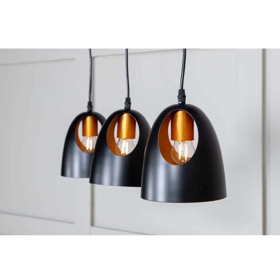 VENTURE DESIGN Elda loftlampe - kobber og sort jern