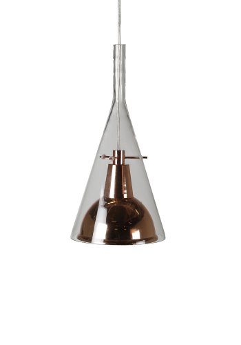 VENTURE DESIGN Sirius pendel - klar glas og kobberfarvet metal ( 25)
