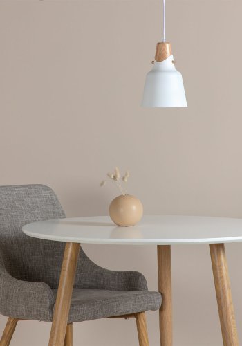 VENTURE DESIGN Rigel pendel - hvid metal og natur tr ( 16)