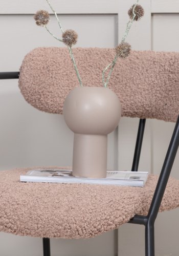 VENTURE DESIGN Duffy lnestol - brun bamsestof polyester og sort stl