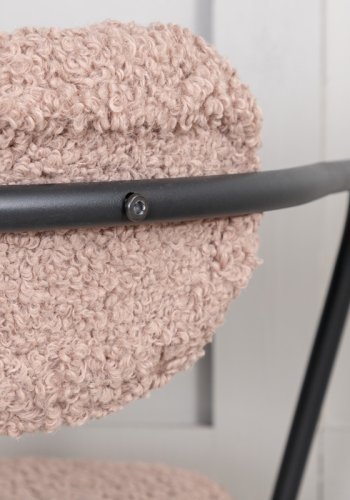 VENTURE DESIGN Duffy lnestol - brun bamsestof polyester og sort stl