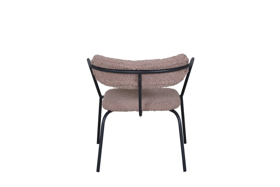 VENTURE DESIGN Duffy lnestol - brun bamsestof polyester og sort stl