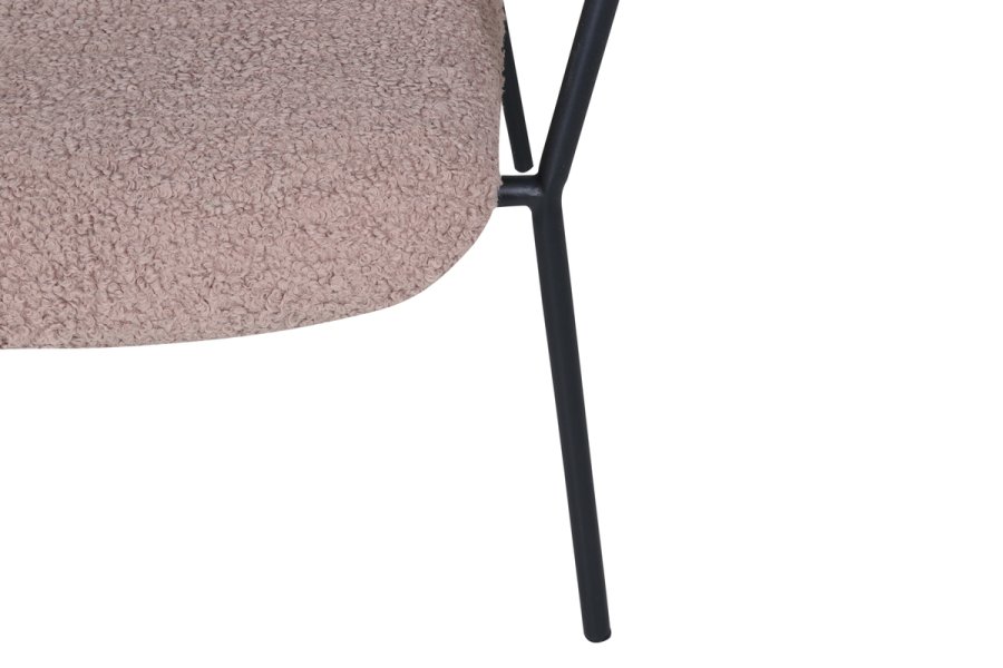 VENTURE DESIGN Duffy lnestol - brun bamsestof polyester og sort stl