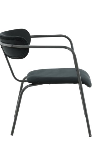 VENTURE DESIGN Duffy lnestol - sort fljl og sort stl