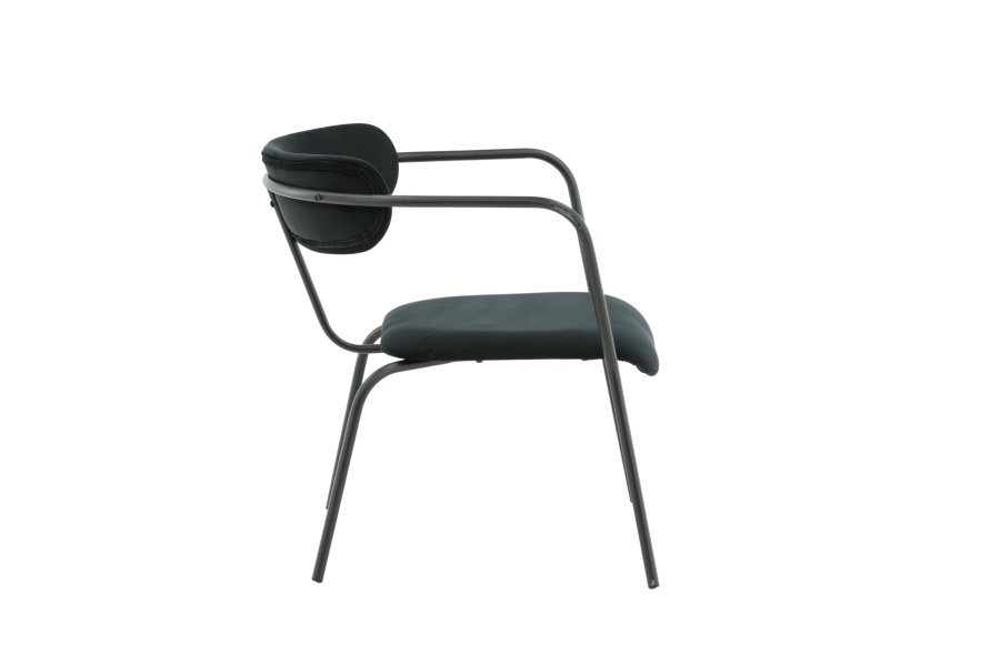 VENTURE DESIGN Duffy lnestol - sort fljl og sort stl