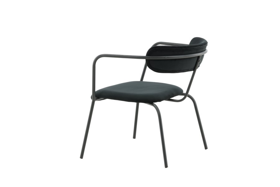 VENTURE DESIGN Duffy lnestol - sort fljl og sort stl